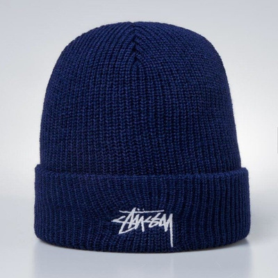 Czapka zimowa Stussy Stock HO17 Cuff Beanie light navy