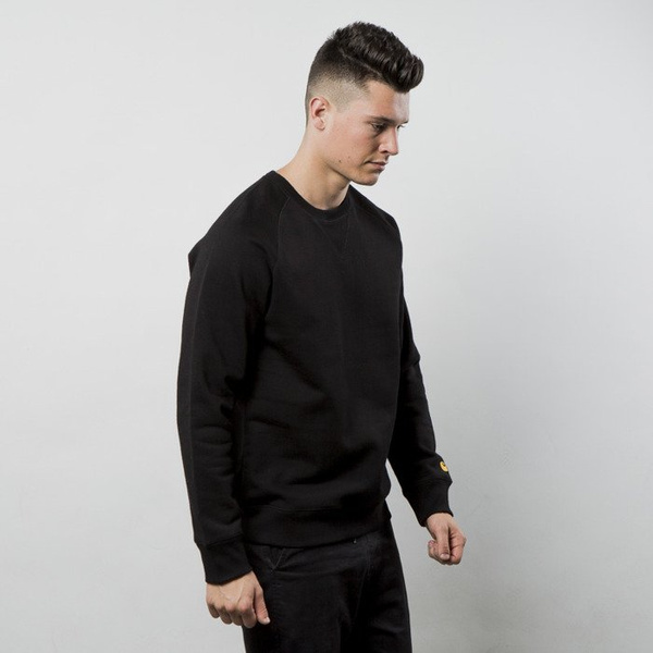 Bluza Carhartt WIP Chase Sweatshirt Crewneck black / gold