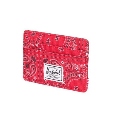 Herschel portfel Charlie Cardholder red bandana 10045-01249