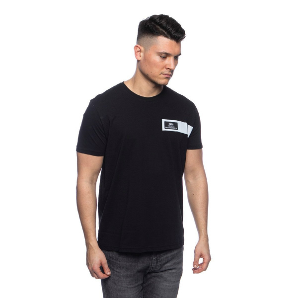 Koszulka Alpha Industries Reflective Stripes T-shirt czarna