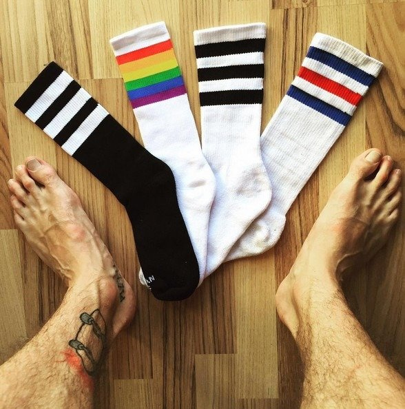 Skarpety American Socks Old School I - Mid High white / black - black