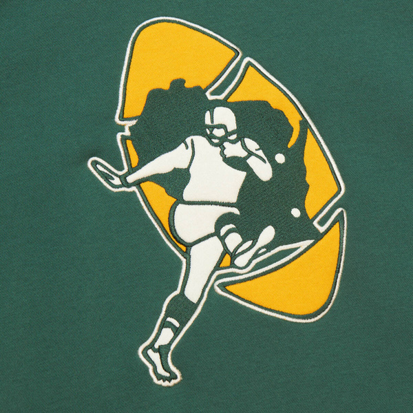Bluza Mitchell & Ness NFL Heritage Lace-up Crew Vintage Logo Green Bay Packers green