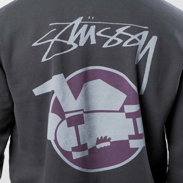 Bluza Stussy Sweatshirt Skateman Pig. Dyed Crew black