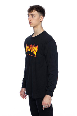 Thrasher Flame Logo Long Sleeve black