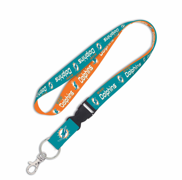 Smycz WinCraft NFL Lanyard w/detachable buckle 1" Miami Dolphins