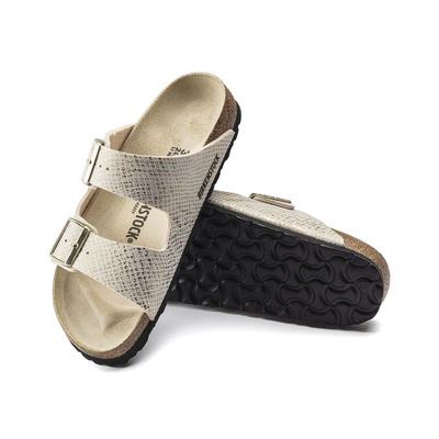 Slide WMNS Birkenstock Arizona BS Narrow Fit shiny python eggshell (1019374)