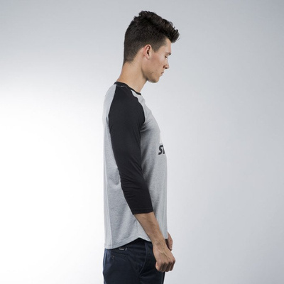 Starter t-shirt Raglan Tee grey heather / black (ST-RA556)
