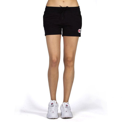 Champion C Logo Patch High Waist Cotton Terry Shorts black