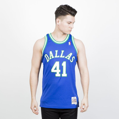 Koszulka Mitchell & Ness Dallas Mavericks #41 Dirk Nowitzki blue / green Swingman Jersey