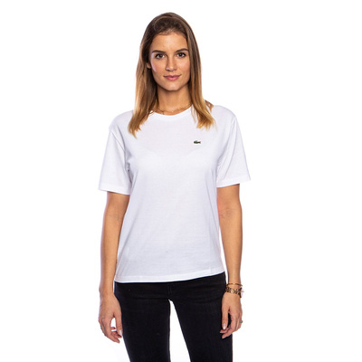 Koszulka damska Lacoste Women's Crew Neck Premium Cotton T-shirt biała