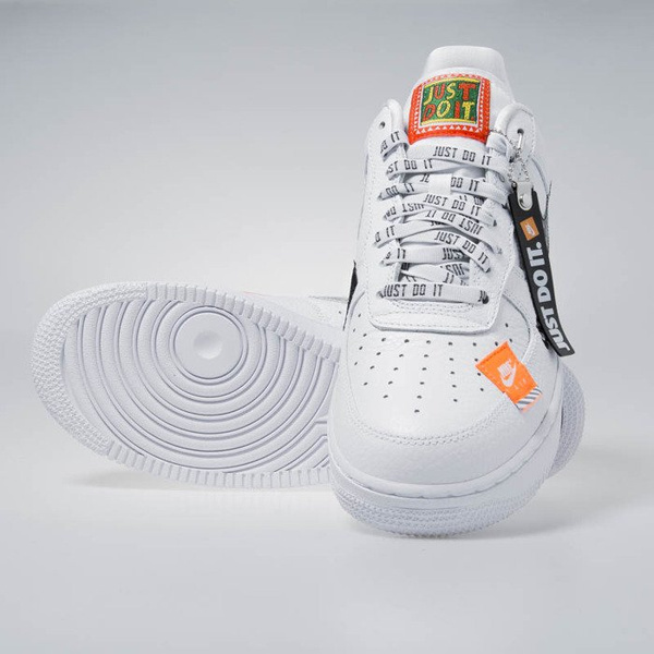 Sneakers buty Nike Air Force 1 '07 PRM JDI white-black-total orange (AR7719-100)