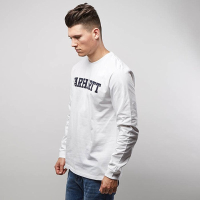 Koszulka Carhartt WIP L/S College Longsleeve white / navy