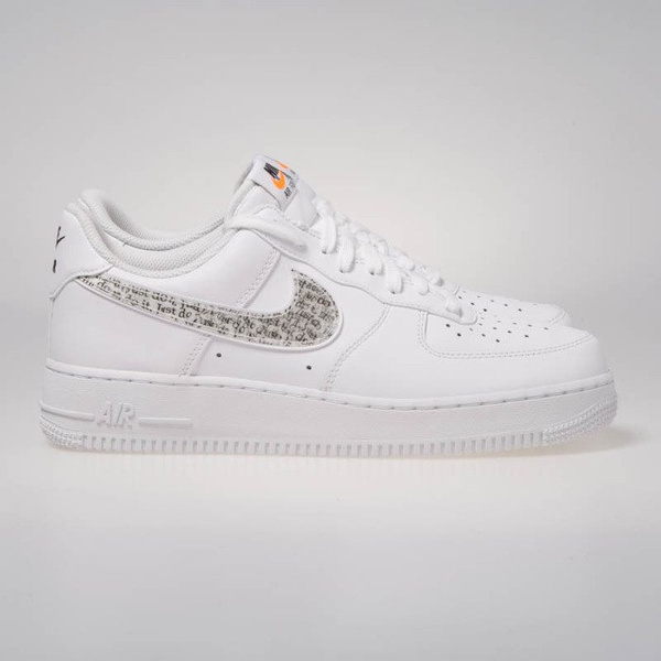 Sneakers buty Nike Air Force 1 '07 LV8 JDI LNTC white/white-black-total orange (BQ5361-100)