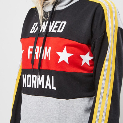 Bluza sweatshirt AdidasOriginals x Rita Ora Sweatshirt black / medium grey AY7143