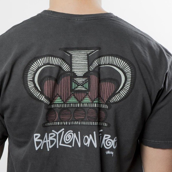 Koszulka Stussy Babylon On Fire Pig. Dyed Tee black