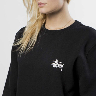 Bluza damska Stussy Sweatshirt Basic Stussy Crew black WMNS