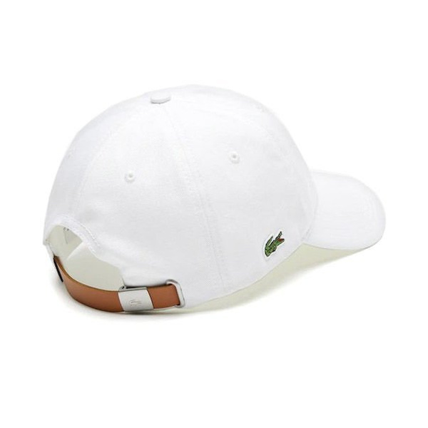 Czapka Lacoste Men's Contrast Strap Cotton Cap biała