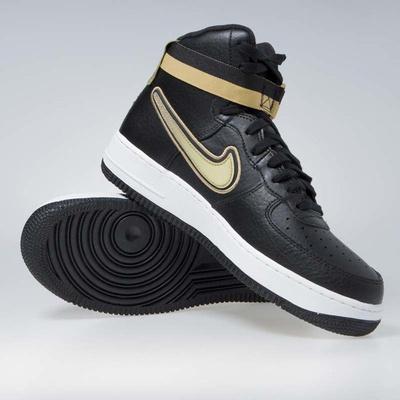 Sneakers buty Nike Air Force 1 High '07 LV8 Sport black/metallic gold-white (AV3938-001)