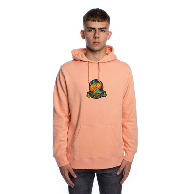 HUF Tenderloin Rose Crest Hoodie coral pink