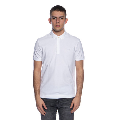Lacoste Men's Paris Polo Shirt Regular Fit Stretch Cotton Pique white