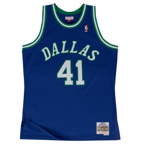 Koszulka Mitchell & Ness Dallas Mavericks #41 Dirk Nowitzki niebieska Swingman Jersey