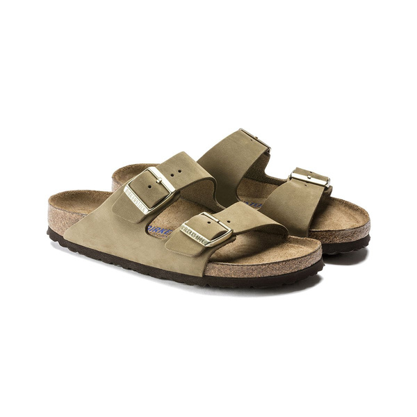 Klapki damskie Birkenstock Arizona BS Narrow Fit khaki (1018998)