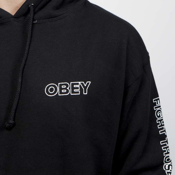 Bluza Hoodie Obey Fight Those That Control black