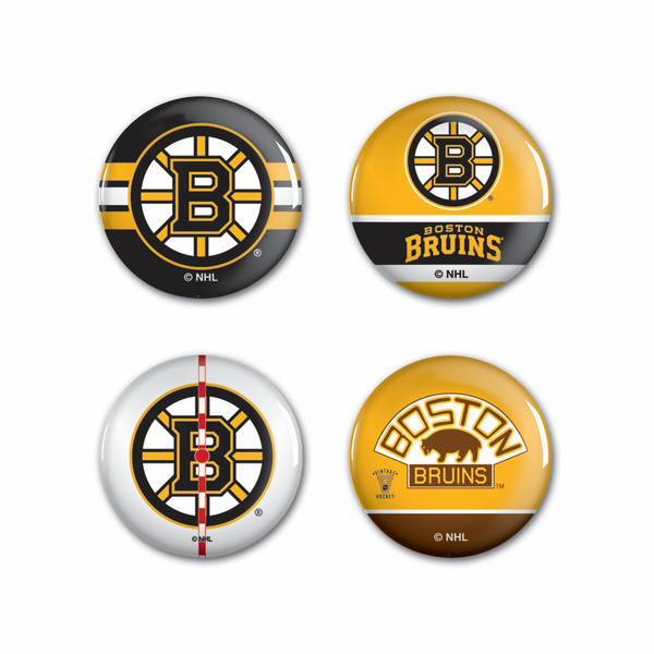 WinCraft NHL Button 4 Pack Boston Bruins