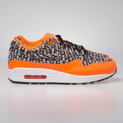 Sneakers buty Nike Air Max 1 Premium black/black-total orange-white (875844-008)