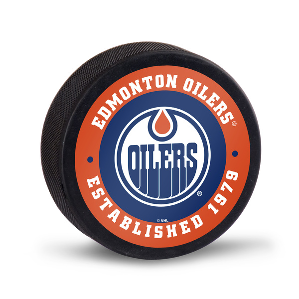 WinCraft NHL Hockey Puck Packaged Edmonton Oilers