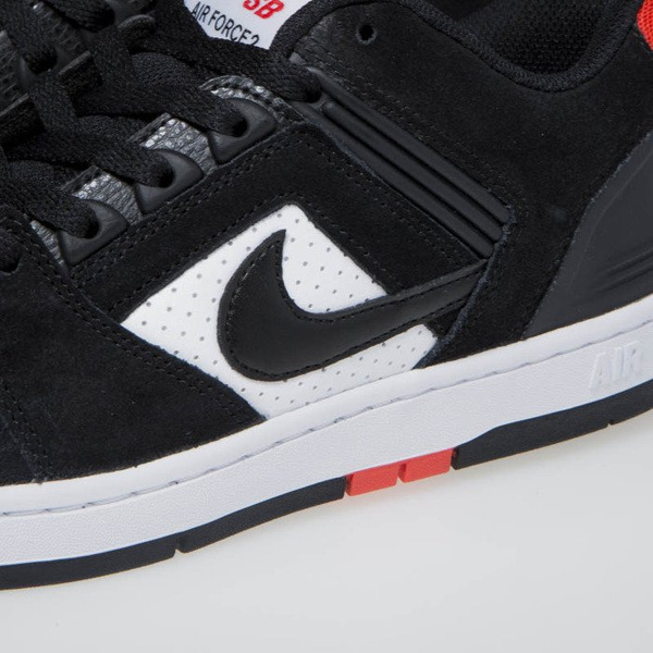 Sneakers buty Nike Air Force II Low black/black-white-hebanero red (AO0300-006)