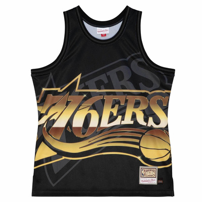 Koszulka Mitchell & Ness Philadelphia 76ers Big Face 4.0 Fashion Tank czarna