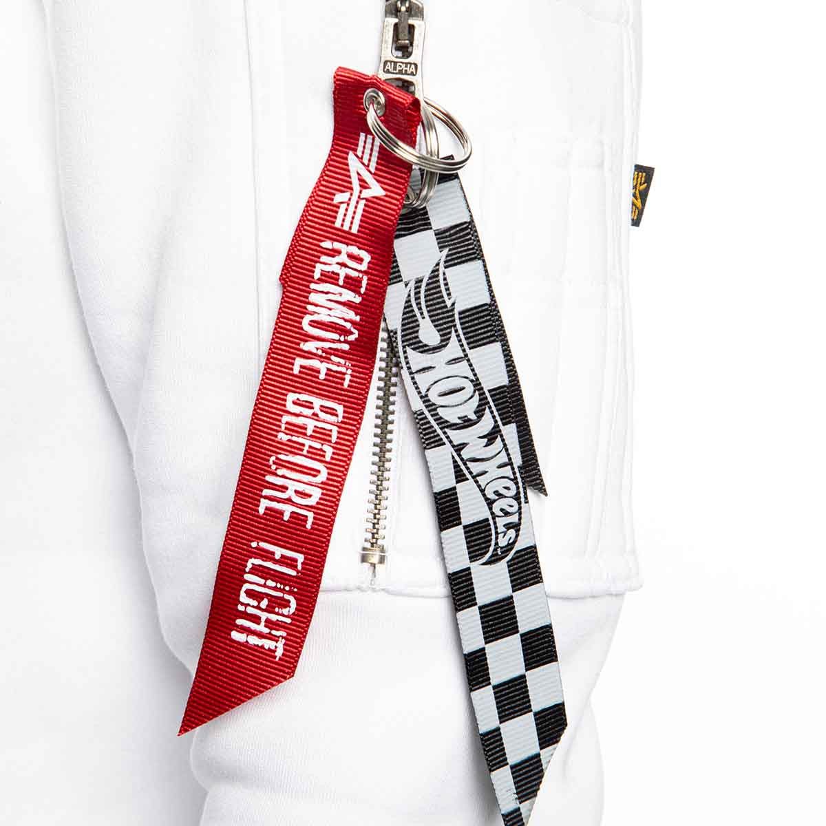 Bluza Alpha Industries x Hot Wheels Flame Hoody biała
